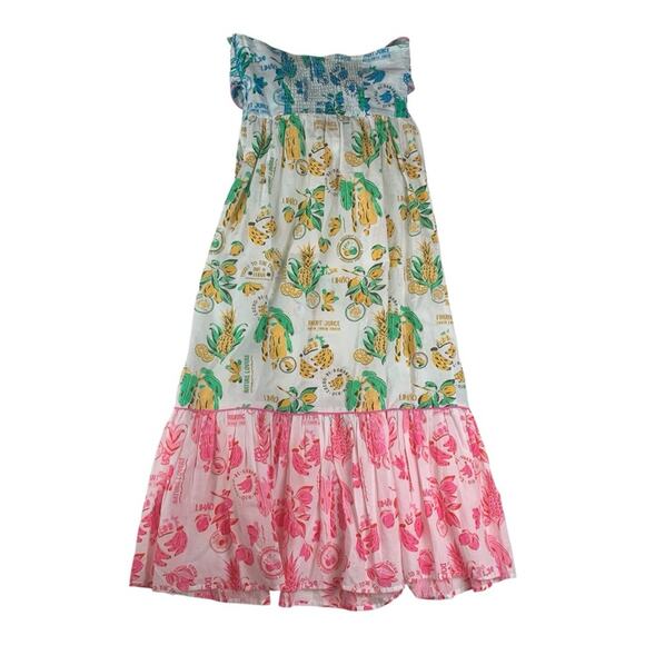 FARM Rio size medium tiered midi cutout new Colorful Tropical Print Dress coveru - Picture 16 of 16